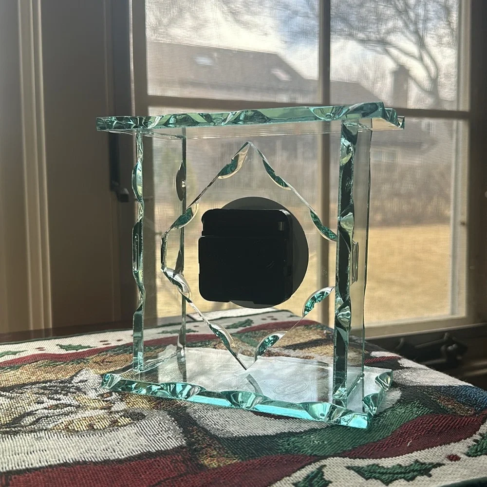 Vintage diffusion glass Arte Murano Vetro by Il Laboratorio by Cibierre clock